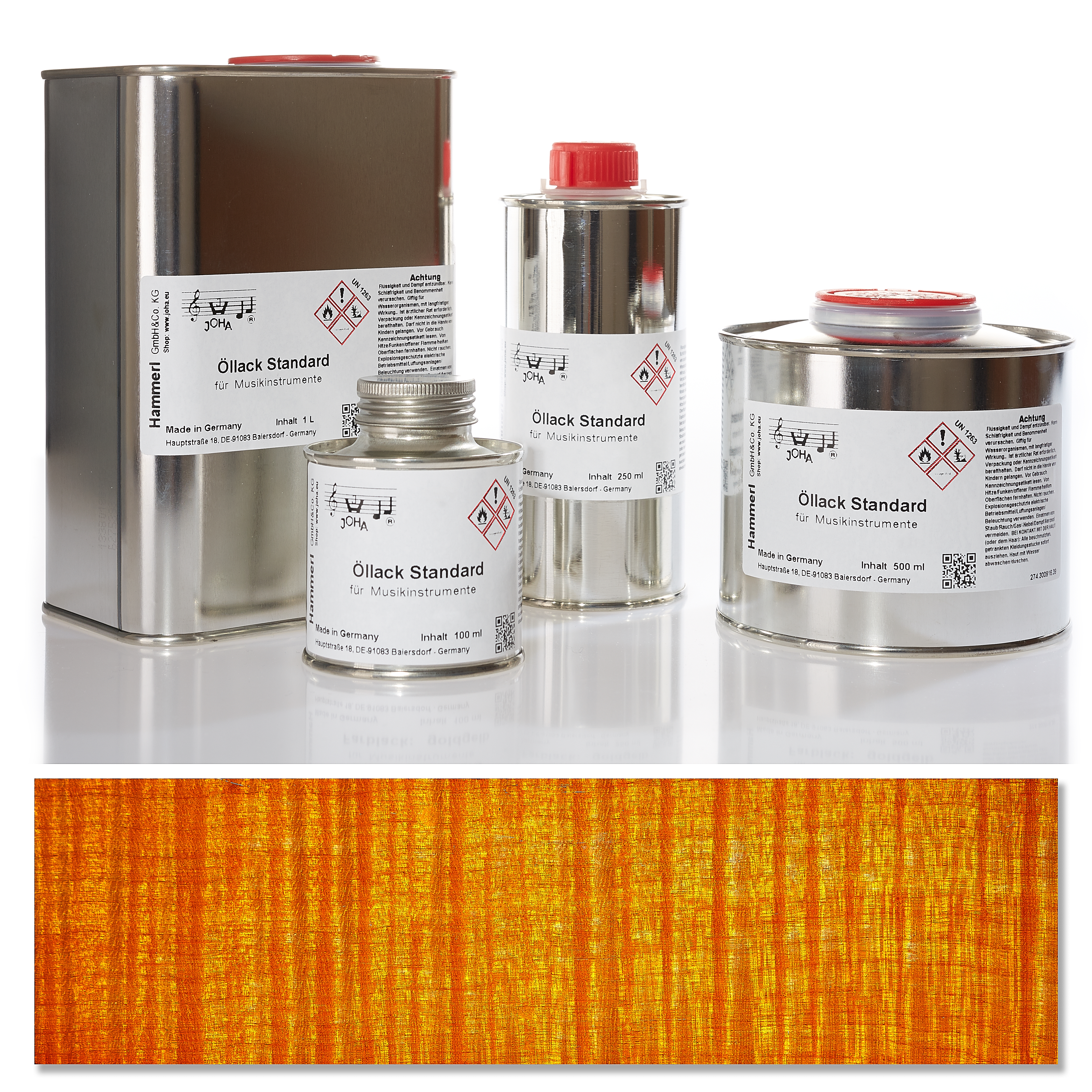 Oil varnish standard, color varnish golden yellow