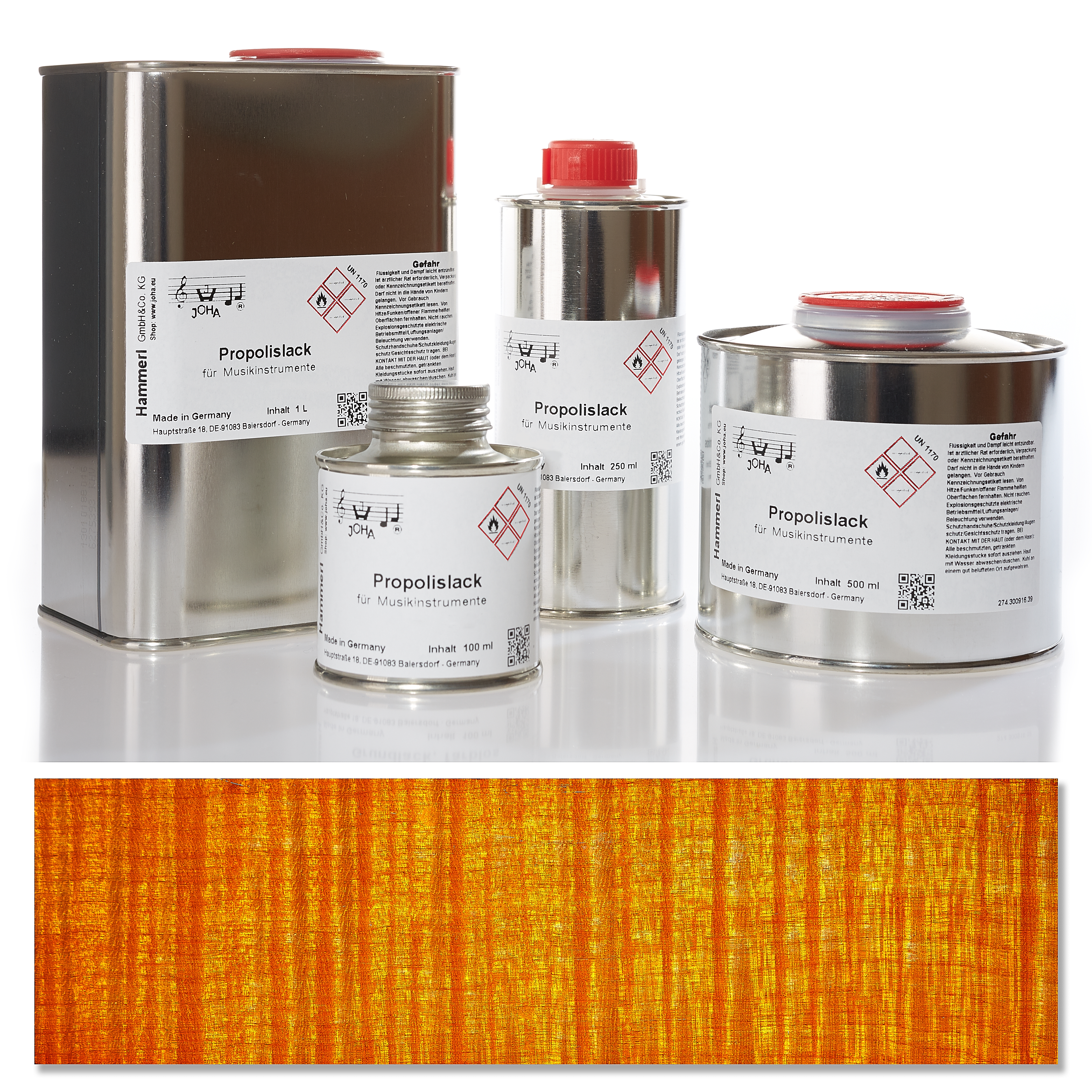 Propolis Farblack, goldgelb