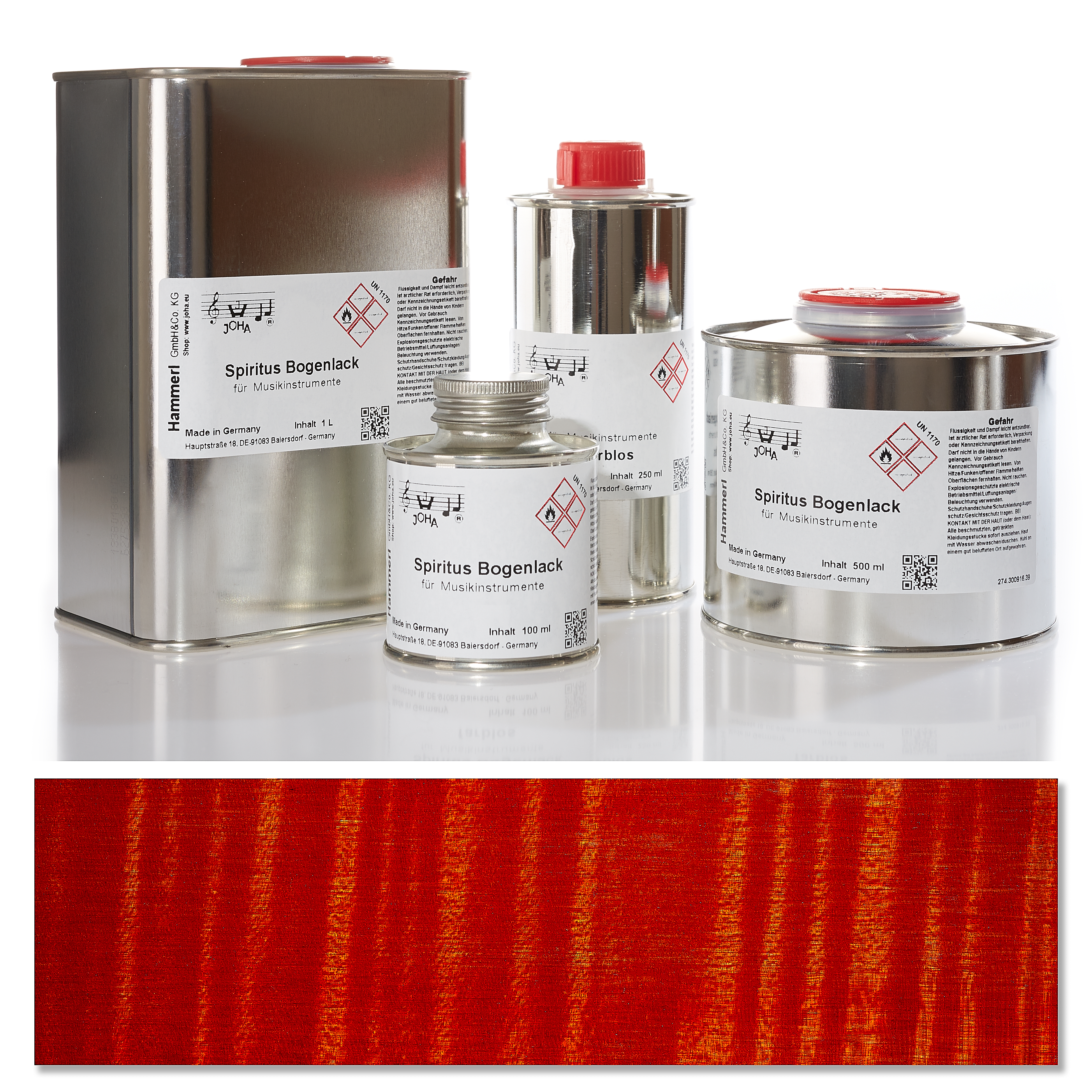 Spirit bow varnish, red