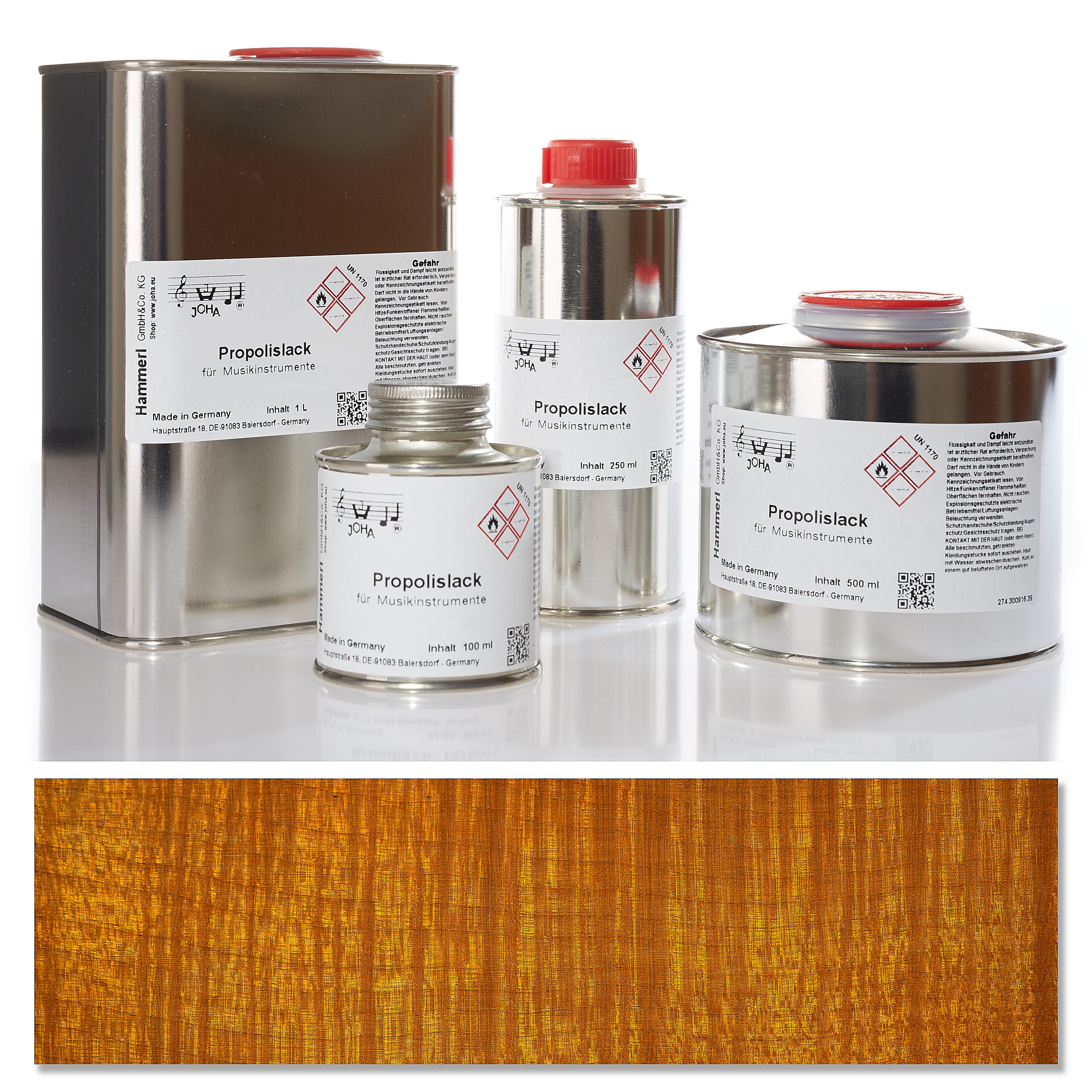 Propolis Farblack, bernstein