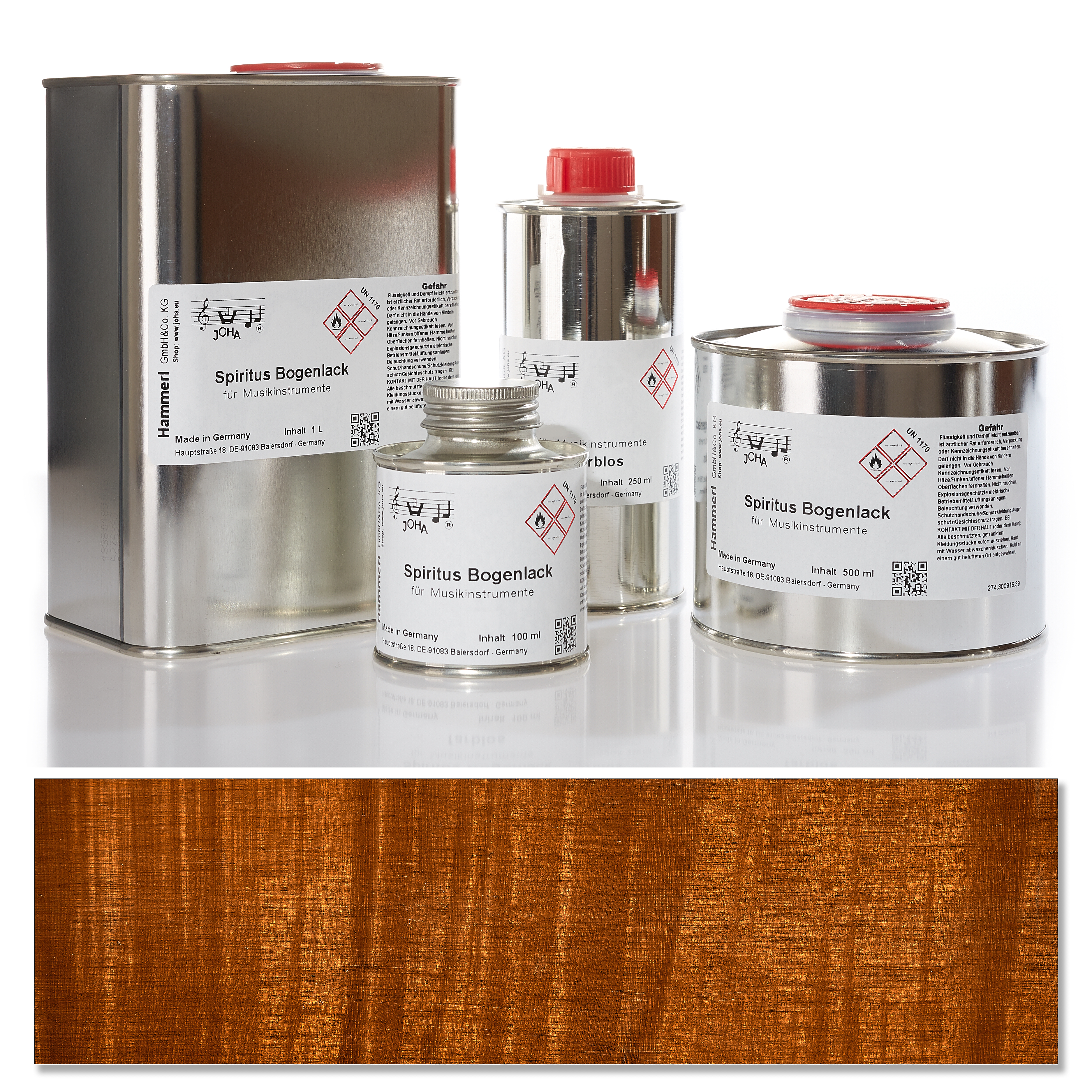 Spirit bow varnish, golden brown