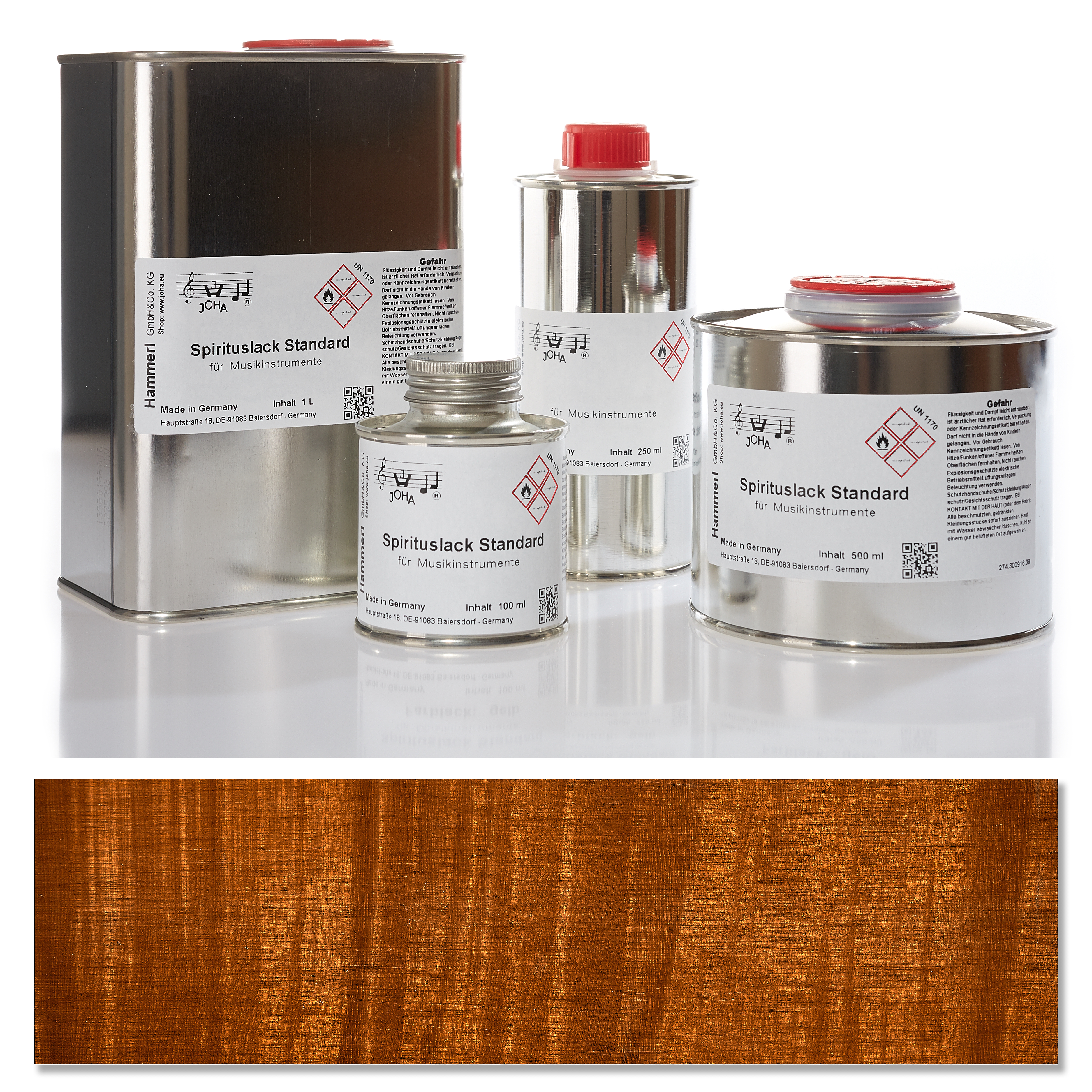 Spirit color varnish standard, golden brown