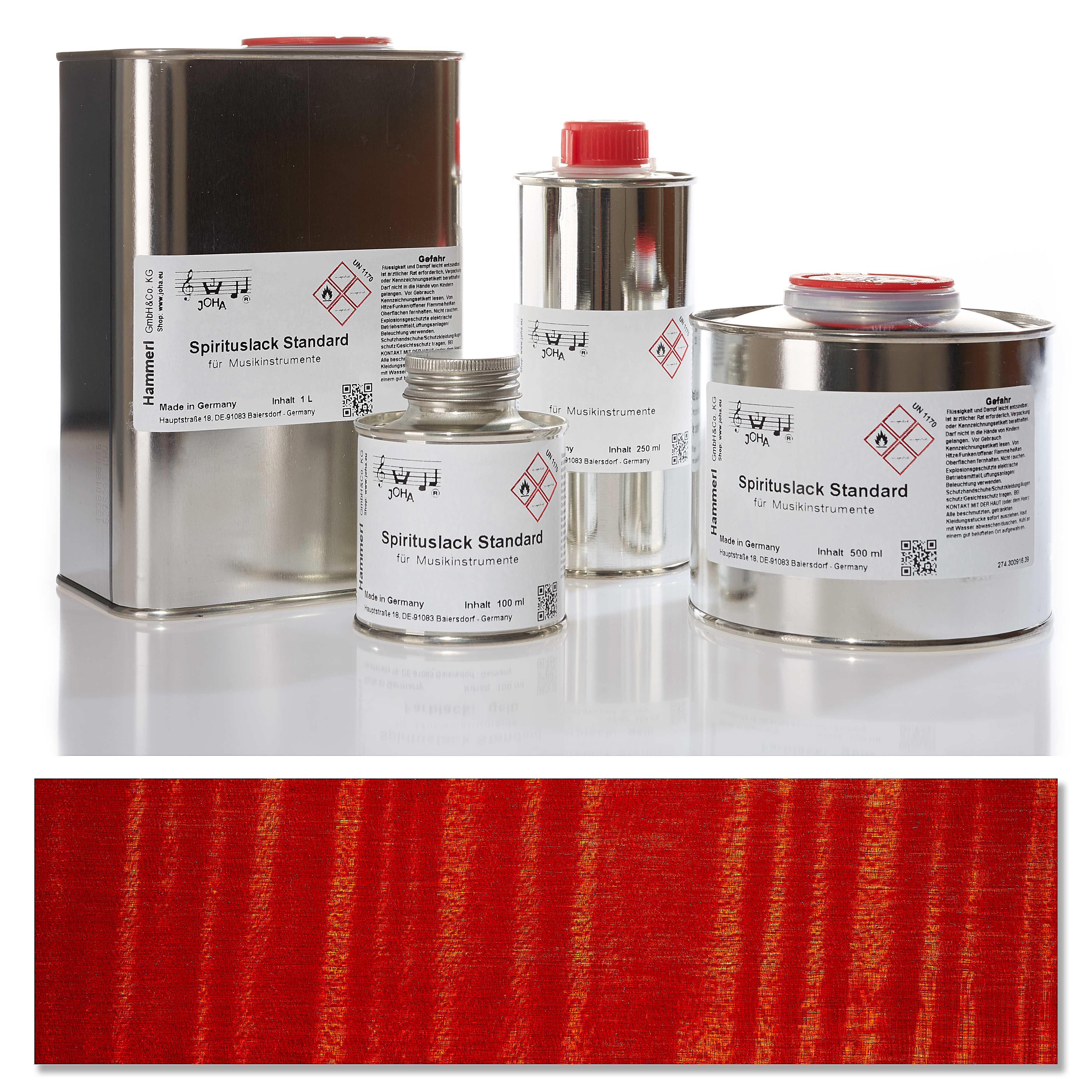 Spirit color varnish standard, red