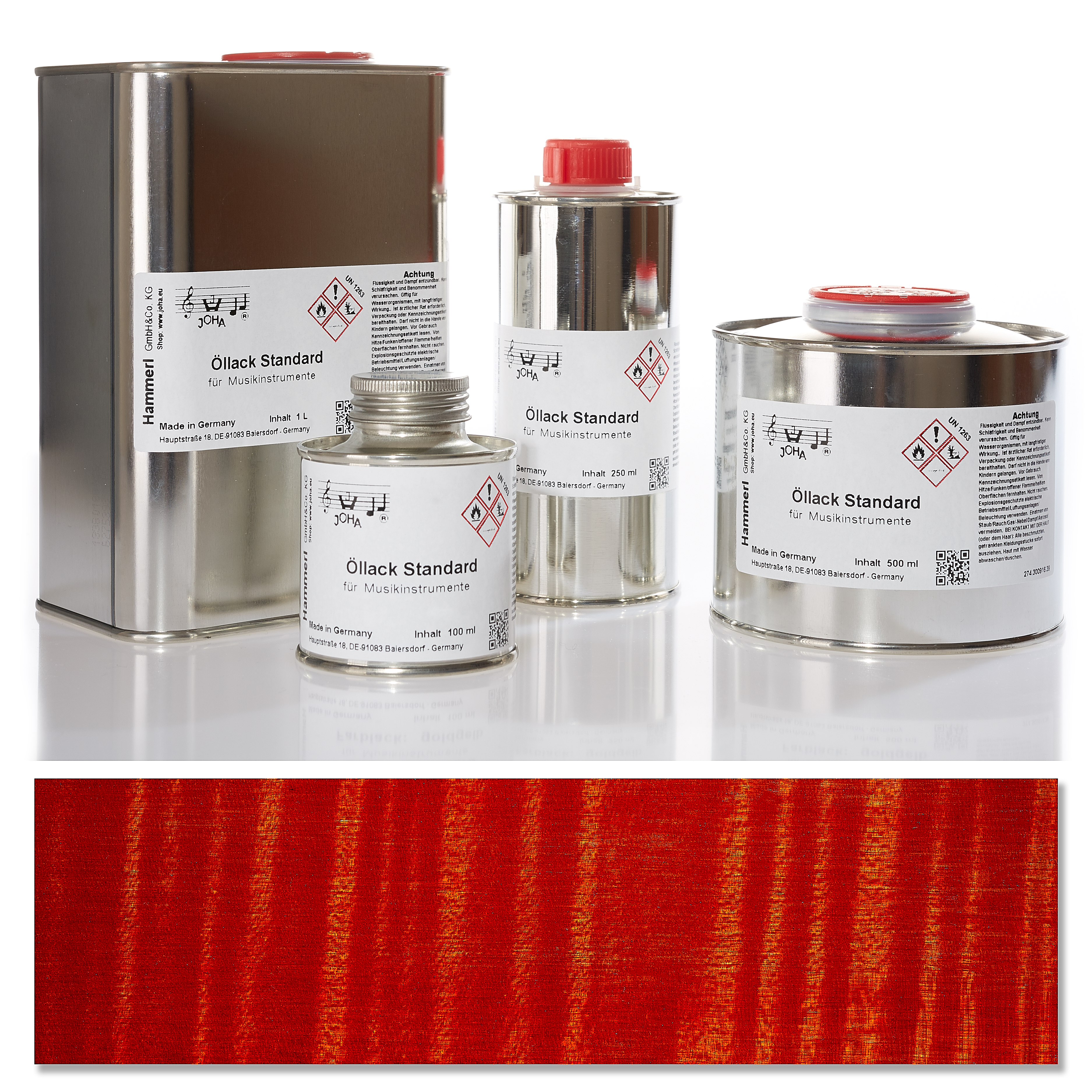 Oil varnish standard, color varnish red