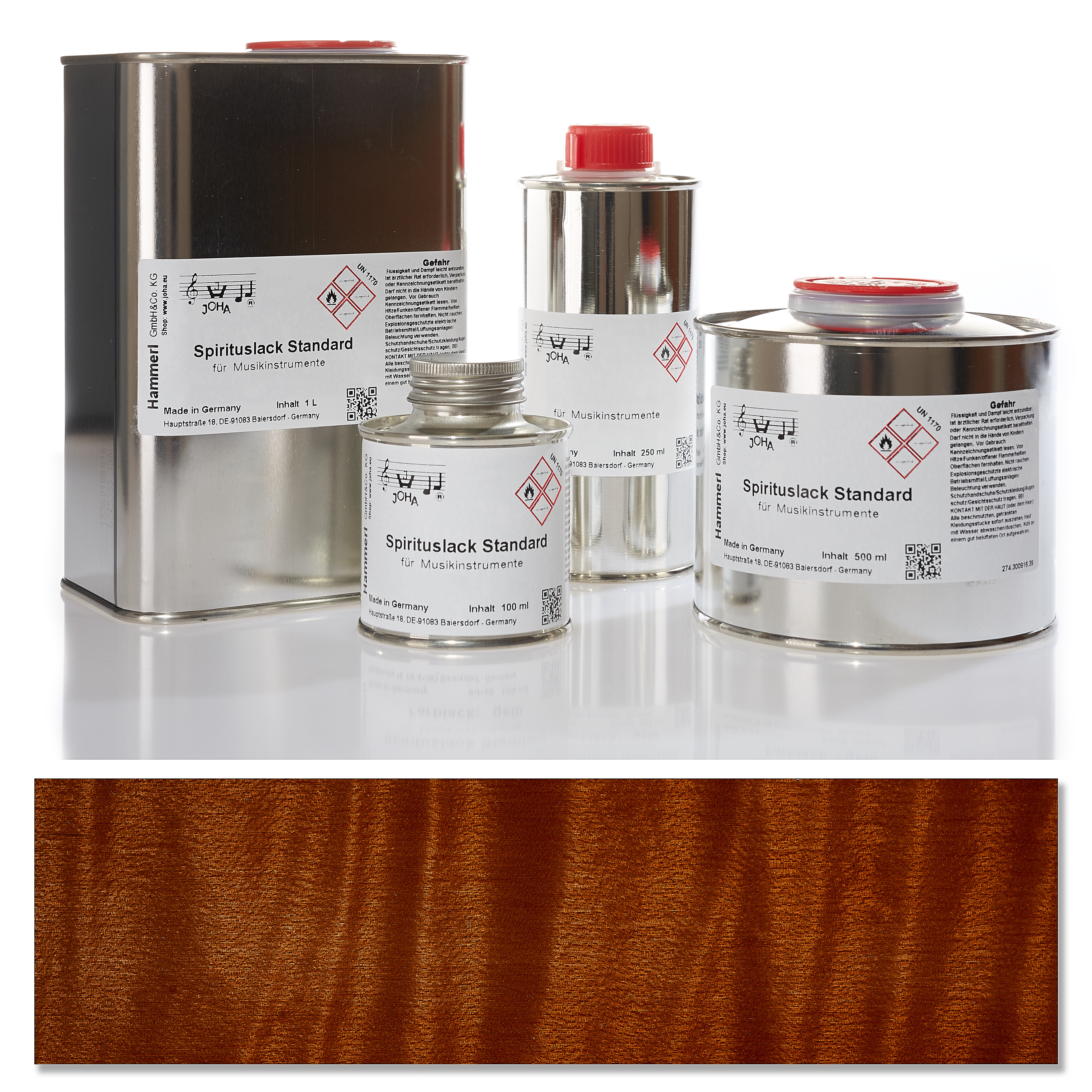 Spirit color varnish standard, red brown