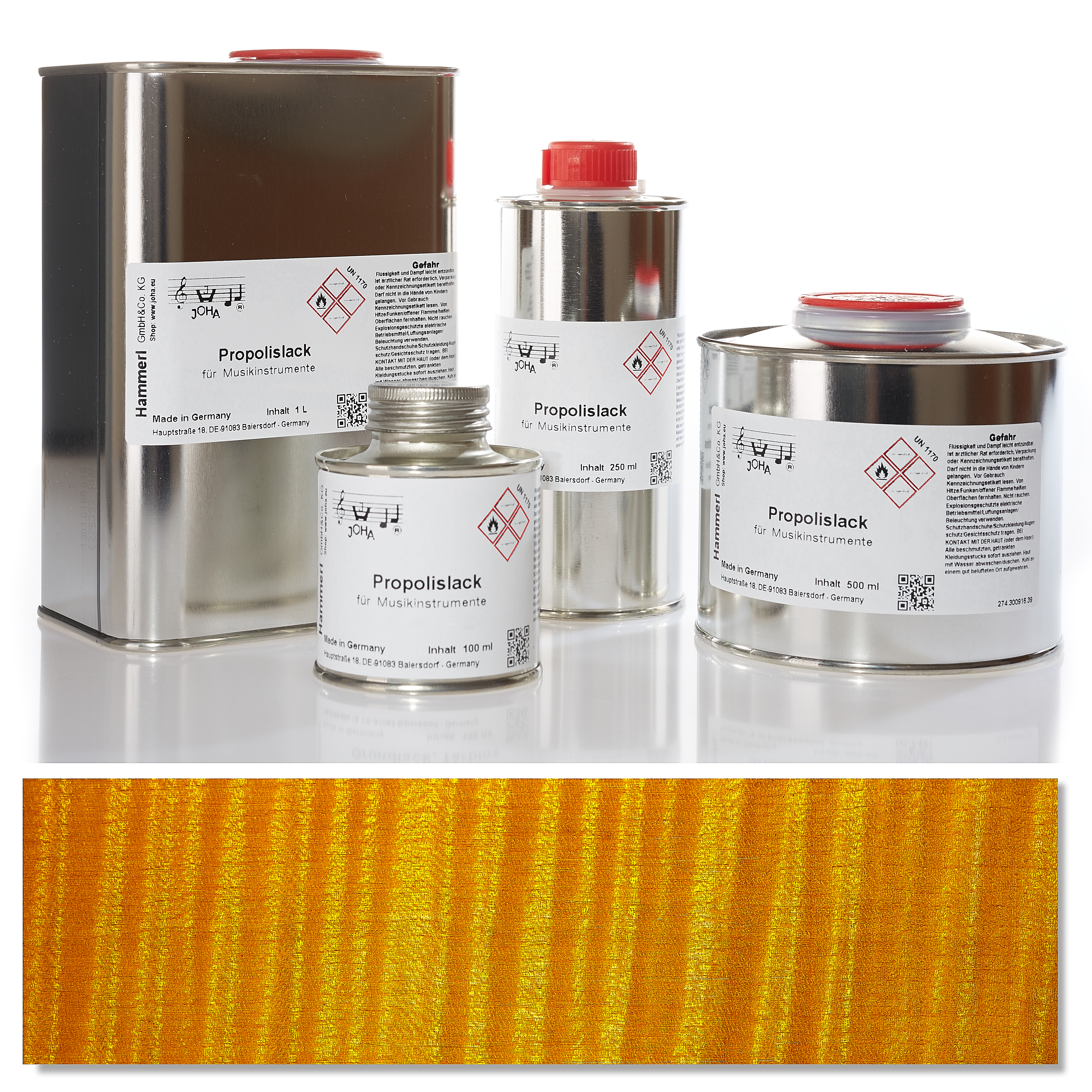 Propolis Farblack, gelb