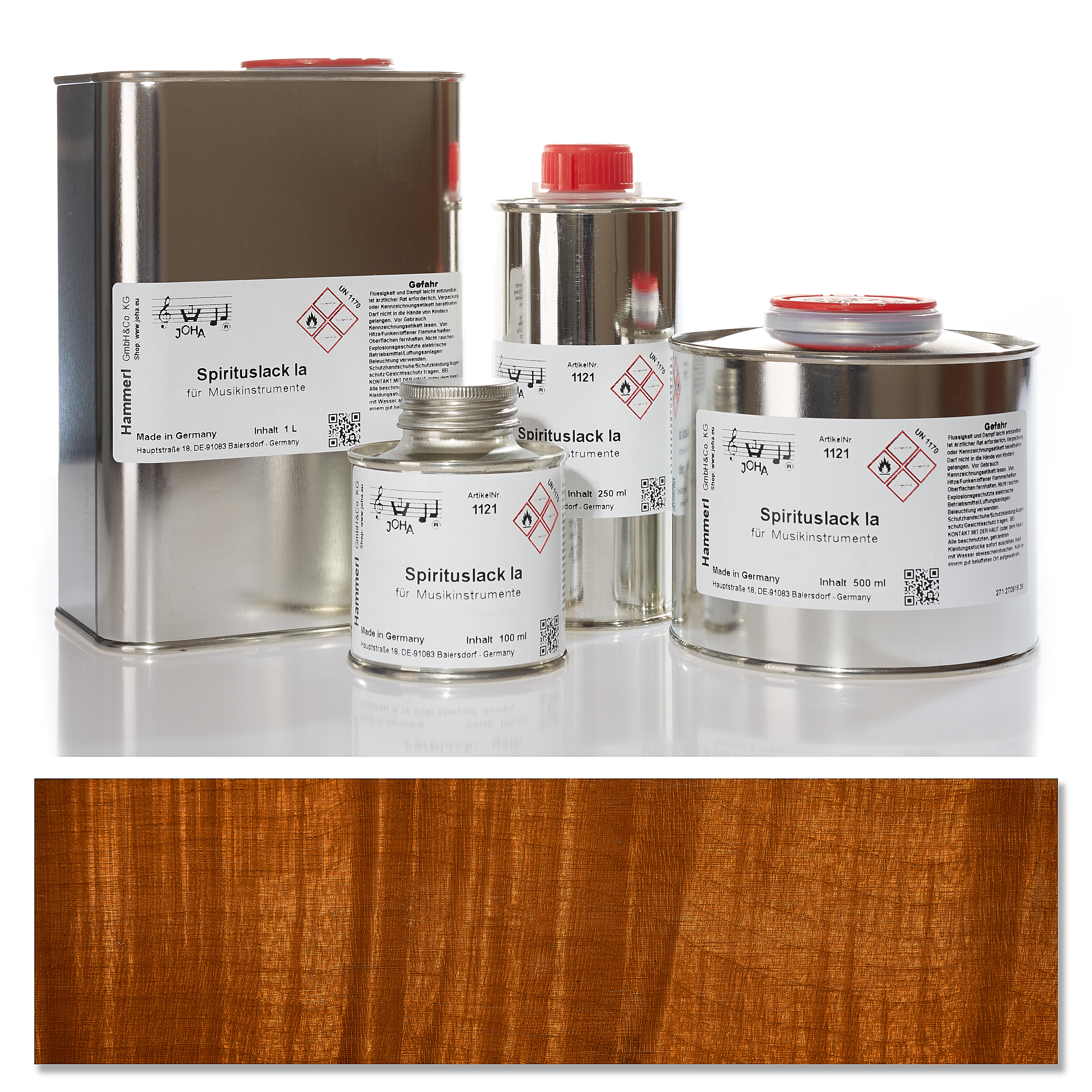 Spirit color varnish Ia, golden brown