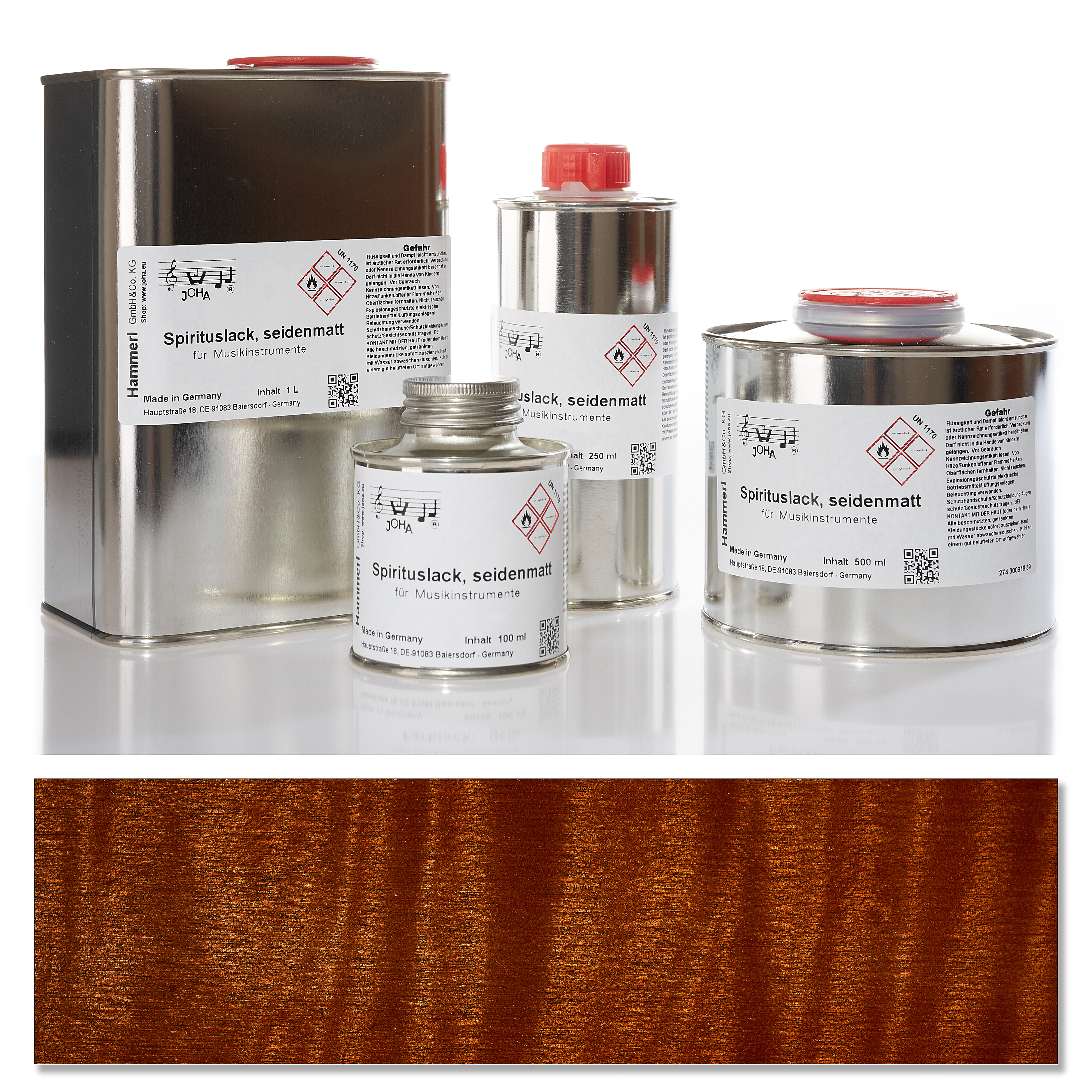 Spiritus Farblack, seidenmatt, rotbraun