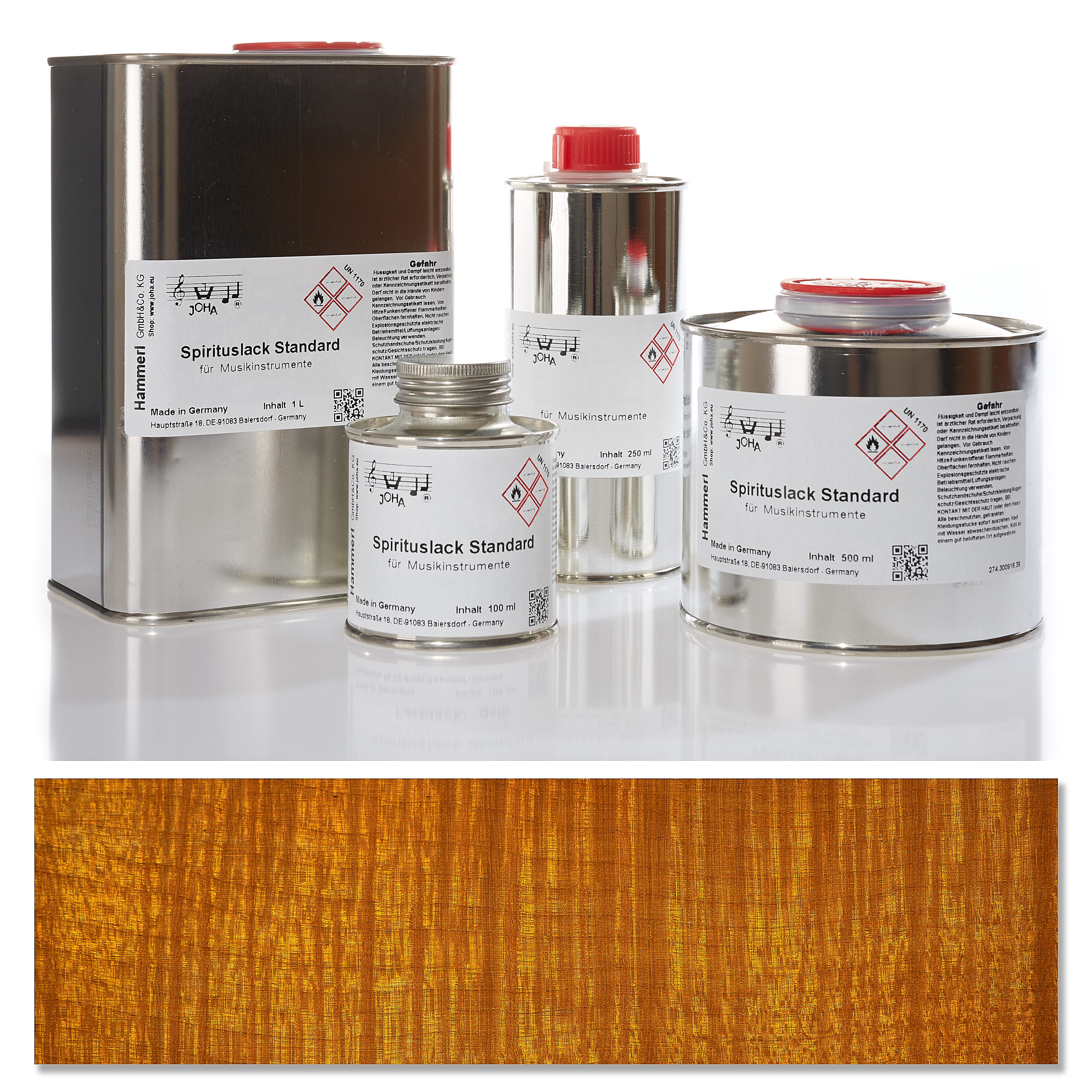 Spirit color varnish standard, amber