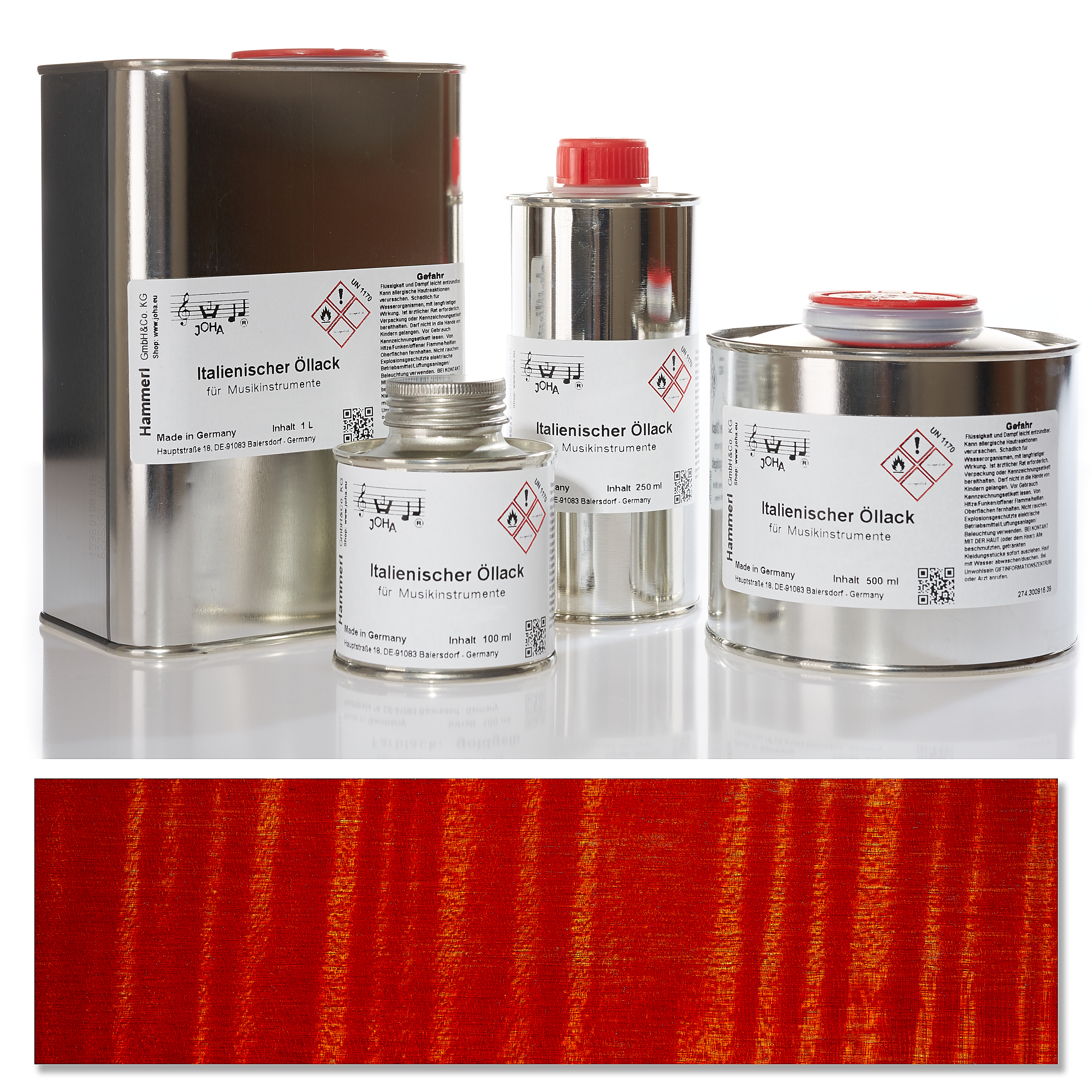 Italian oil varnish, color varnish red